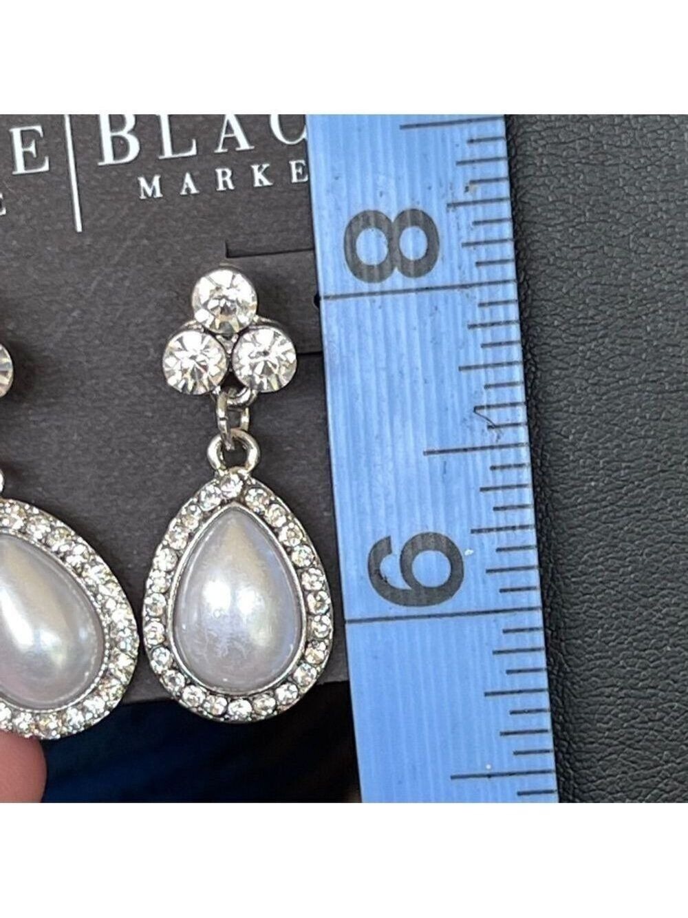 Silver Pearl Crystal EarringsWhite House / Black Market